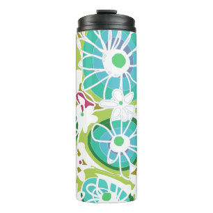 Termo Mazipoodles Love Flowers - Blanco morado verde Ver