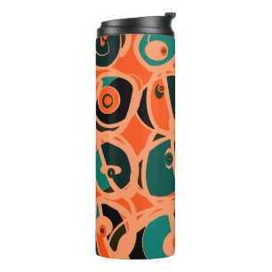 Termo MAZIPOODLES Ojo de espía Naranja Turquesa Negro