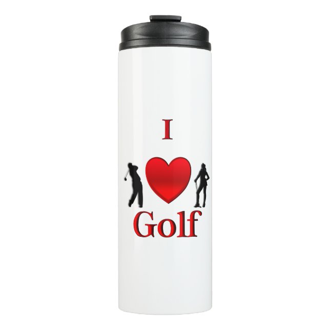 Termo Me encanta el deporte de golf (Anverso)