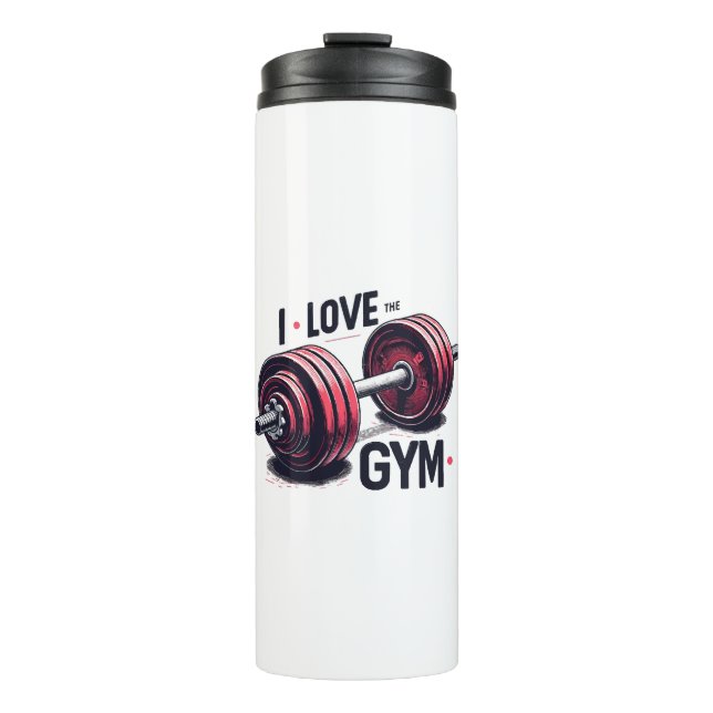 Termo Me encanta el gimnasio (Anverso)