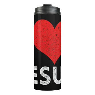 Termo Me encanta la camiseta de Jesús. ¿Eres un devoto p