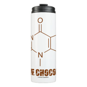Termo Me encanta la química de la teobromina del chocola