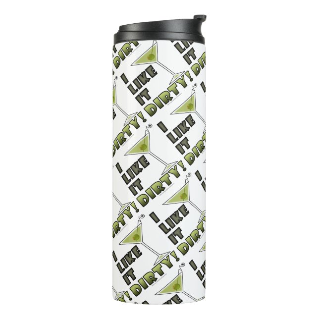 Termo ¡ME GUSTA MORIR! Dirty Martini Cocktail Humor (Rotado hacia la izquierda)