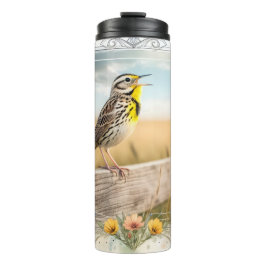 Termo Meadowlark Songbird acuarela Prairie Tumbler