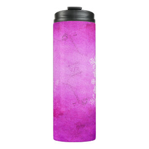 Termo Mediación de diseño rosa de Mandala zen