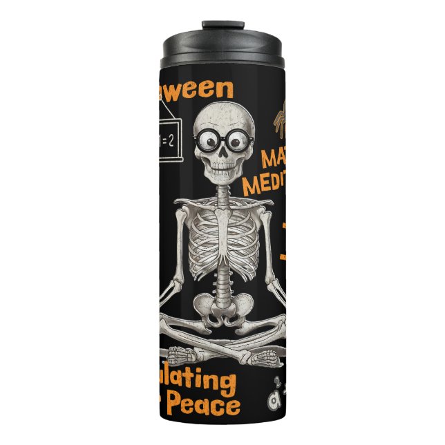 TERMO MEDITACIÓN MATEMÁTICA DE HALLOWEEN CALCULA LA PAZ  (Anverso)