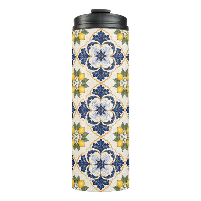 Termo Mediterranean Lemon Tile Italian Talavera (Anverso)