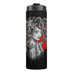 Termo MEDUSA - Chica jefe de serpiente del tatuaje del m