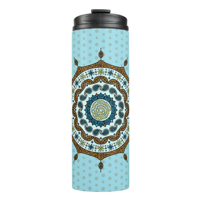Termo Mehndi Fantasy Copper Thermal Tumbler (Anverso)