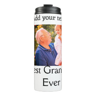 Termo Mejor abuelo, abuelo, abuelo... foto de regalo tex