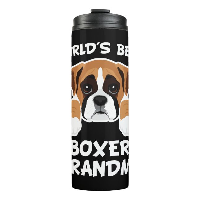 Termo Mejor Abuelo de Perro Abuelo Boxer (Anverso)