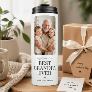 Termo Mejor abuelo jamás foto del Día del Padre Blanca