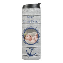 Termo Mejor Ancla Náutica De Madera Gris De Mamá