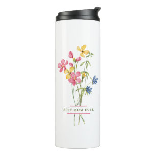 Termo Mejor Bouquet de Flor Silvestre de la Mamá