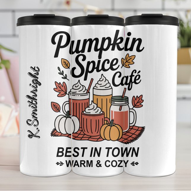 Termo Mejor Cafetería de especias de calabaza en la ciud (Subido por el creador)
