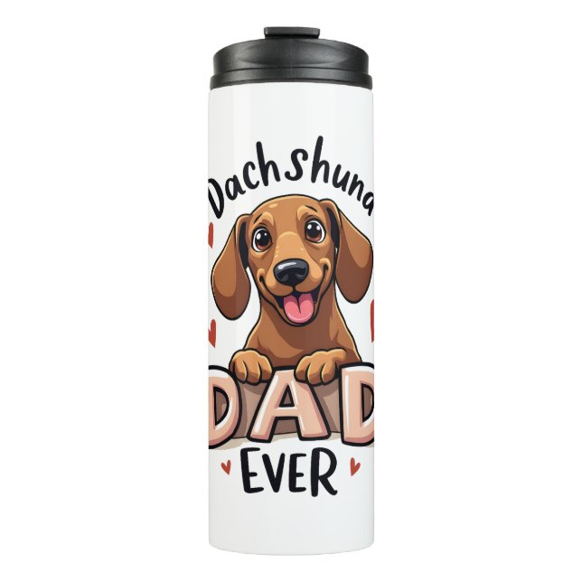 Termo Mejor Dachshund Dad Ever T Shirt (Anverso)