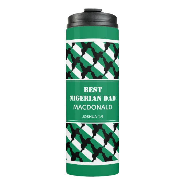 Termo Mejor Día del Padre DAD Naija NIGERIANO personaliz (Anverso)