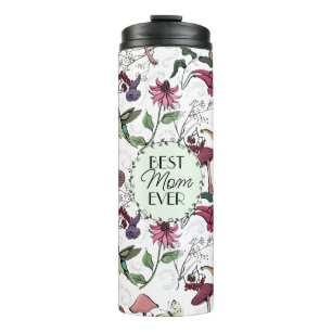 Termo Mejor Madre Jamás Hummingbird Floral Moderno