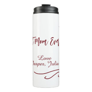 Termo Mejor mamá siempre amor rojo fronterizo español el