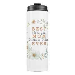 Termo Mejor Mamá Siempre Floral| Regalo del Día de la Ma