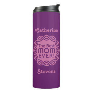Termo MEJOR MOM nombre personalizado y tumbler de color