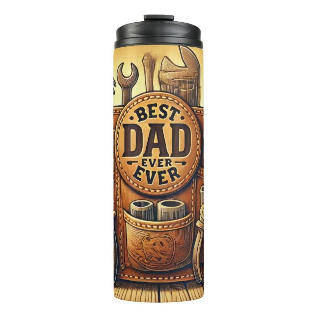 Termo Mejor Papá de la Historia - Construido para arregl (Anverso)