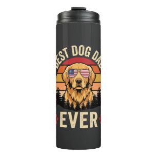 Termo Mejor papá de perro Retro Golden Retriever