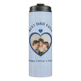 Termo Mejor Papá del Mundo Tarjeta de Foto del Corazón P