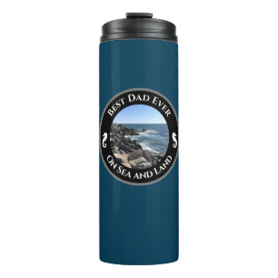 Termo Mejor Papá Jamás Océano Atlántico Azul Mar Rocoso