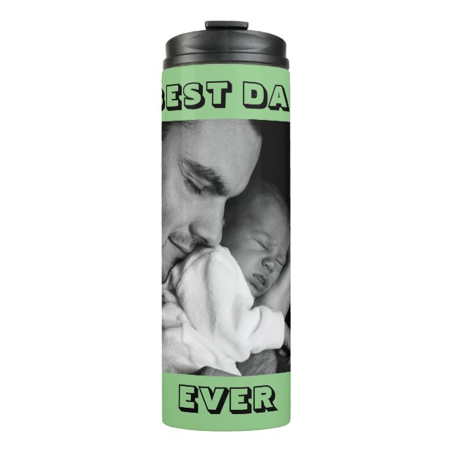 Termo Mejor Papá Nunca | Foto personalizada (Anverso)