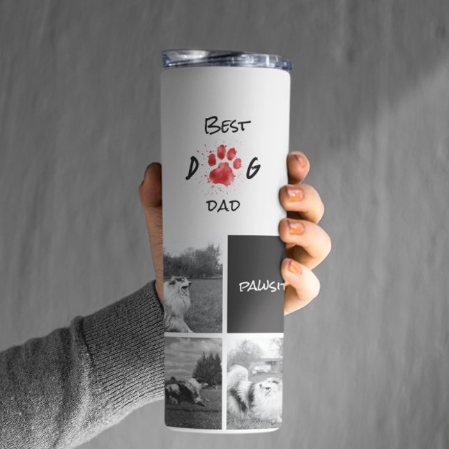Termo Mejor Papá Perro | COLLAGE DE FOTOS | Pawsitive Pa (Subido por el creador)