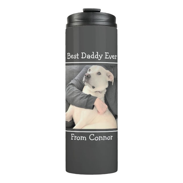 Termo Mejor Papi Perro Cachorro Perro Abrazado De Foto G (Anverso)