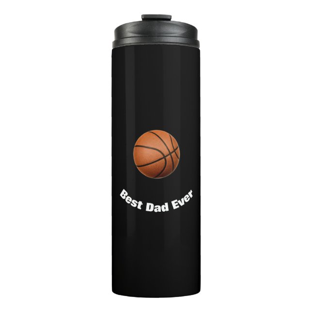 Termo Mejor Personalizado de Baloncesto de Papá (Anverso)