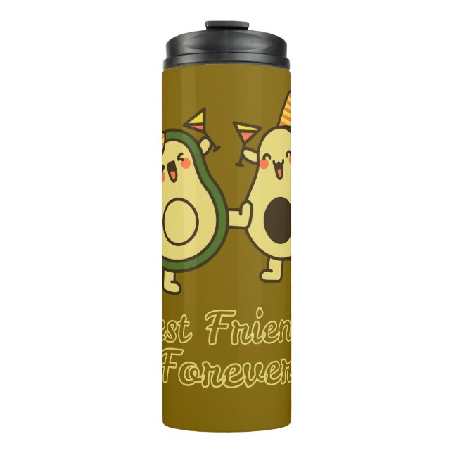 TERMO MEJORES AMIGAS PARA SIEMPRE, DIVERTIDO, AGUACATE,  (Anverso)