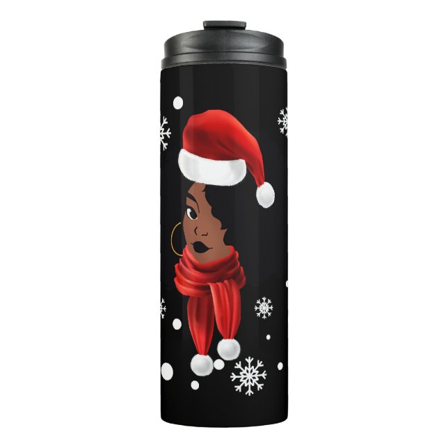 Termo Mel, Navidades de ropa de Papá Noel afroamericano (Anverso)