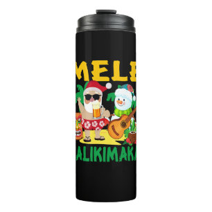 Termo Mele Kalikimaka Santa Claus Snowman Graciosa Chris