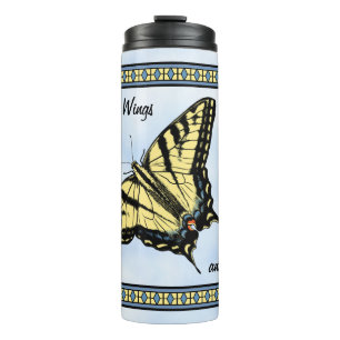 Termo Melocotón amarillo con cielo azul personalizado
