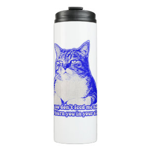 Termo Meme de gato enojado para amantes de los gatos y d