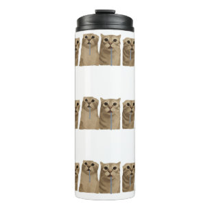 Termo Meme de Gatos Tontos con Triple Baba