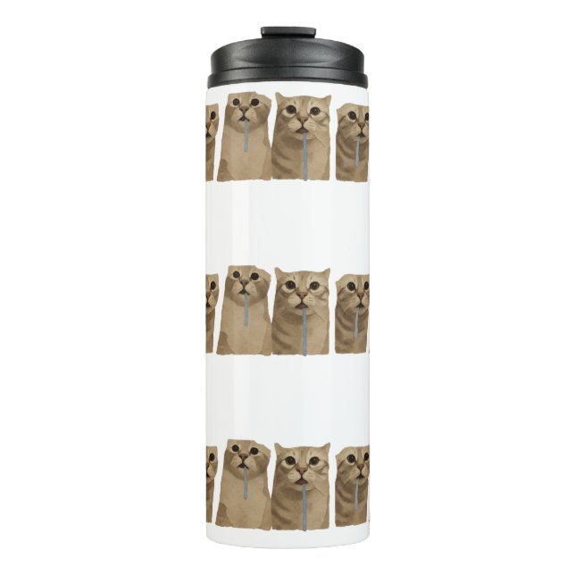 Termo Meme de Gatos Tontos con Triple Baba (Anverso)