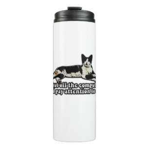 Termo Meme divertido de gato enojado para amantes y dueñ