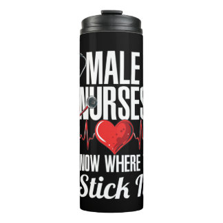 Termo Mens Funny Carer Hospital Murse I Enfermera ¿Te gu