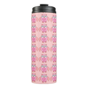 Termo Mensaje de amor lindo Tumbler termal de búho