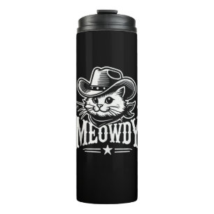 Termo Meowboy Cat Cowgirl Meow Howdy Halloween Cos