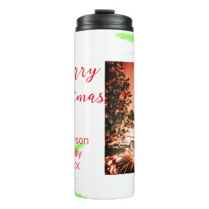 Termo Merry Bright Navidades agregan nombre de familia a
