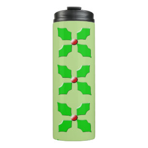 Termo Merry Christmas Holly Thermal Tumbler