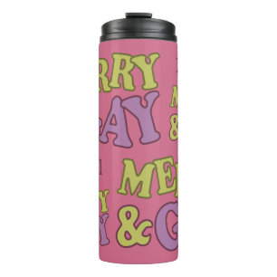 Termo Merry & Gay nombre personalizado tumbler
