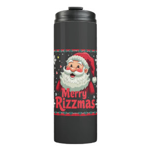 Termo Merry Rizzmas Santa Rizz Funny Navidades Rizzler