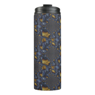 Termo Metalizado de fundición azul dorada y plateada