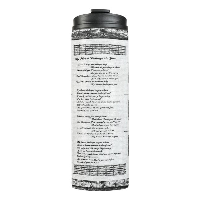 Termo Mi Corazón Pertenece A Ti (Anverso)